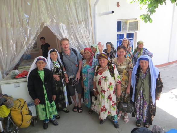 JP with happy Uzbek ladies